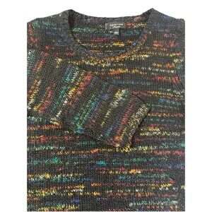 Spense Knit‎ Sweater Women's Large Long Sleeve Pullover  Black Multicolor